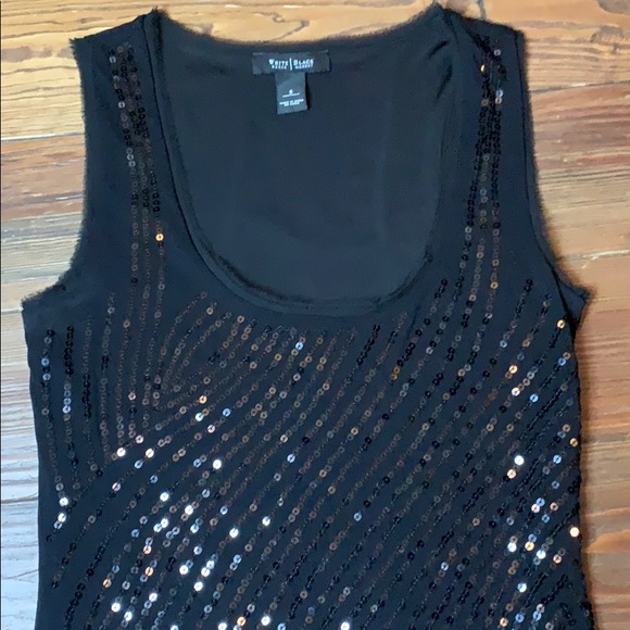 WHBM black sequin blouse size small - Picture 3 of 5